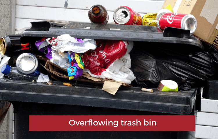 image of overflowing trash bin